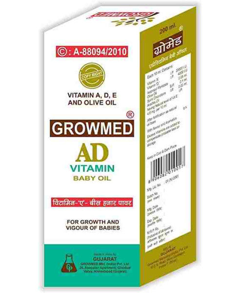  AD Growmed Vitamin Oil 200ml for Healthy and Fairness Skin